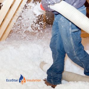 blown-in attic insulaltion installation